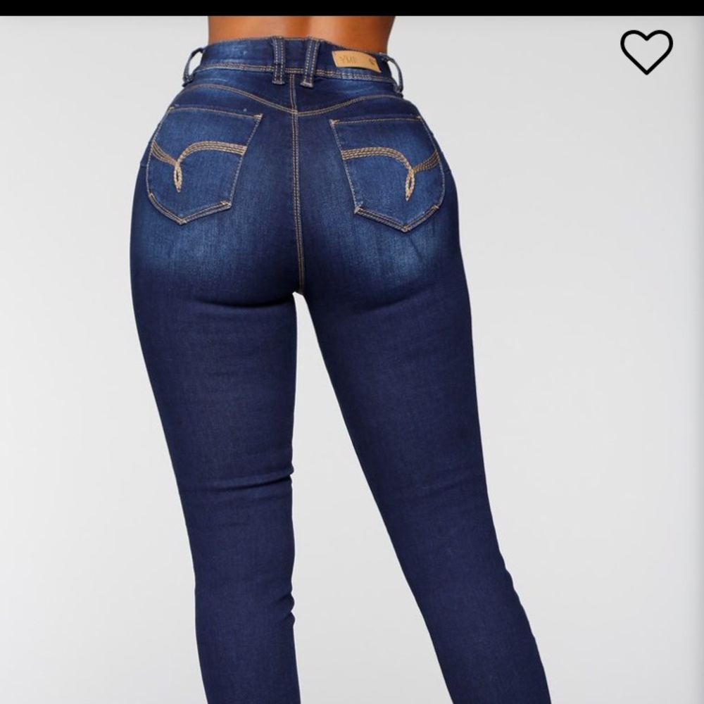 Fashion Nova Wanna Betta Butt Dark Wash Jeans